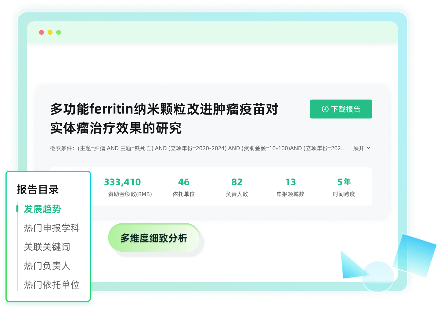 「多维分析立项数据」