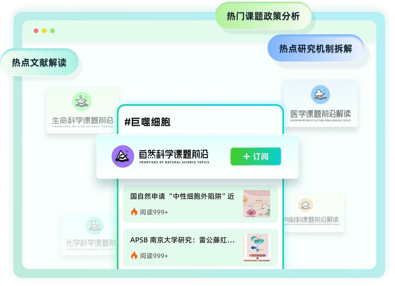 「订阅追踪选题资料」